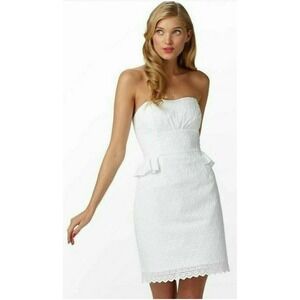 Lilly Pulitzer Maybell Resort White Sweet Daisy Eyelet Lace Dress Sz-14 NWT 238$